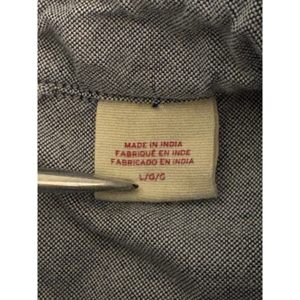 Levi's Classic 1 Pocket Chambray Shirt Men's Size Large Blue Long Sleeve Button